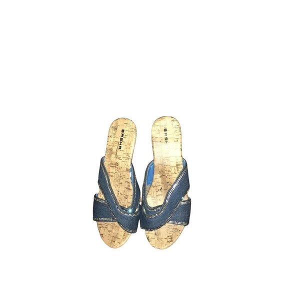 WOMEN'S Denim Slide Sandals - Picture 1 of 10